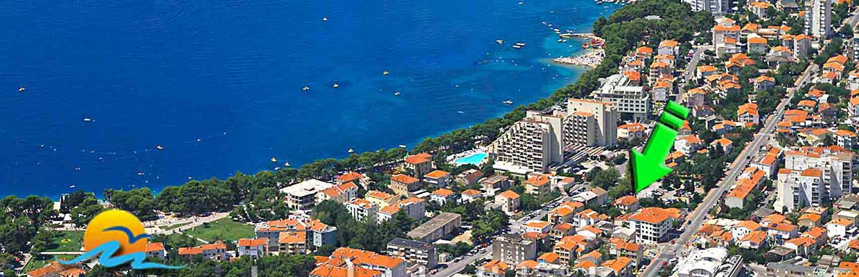 Chorwacja Makarska - Kwatery przy plažy -  Apartament Marin