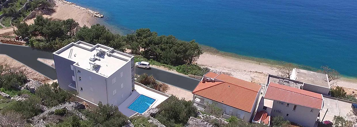 Apartments in Drašnice with pool - Apartment Villa Milla A4