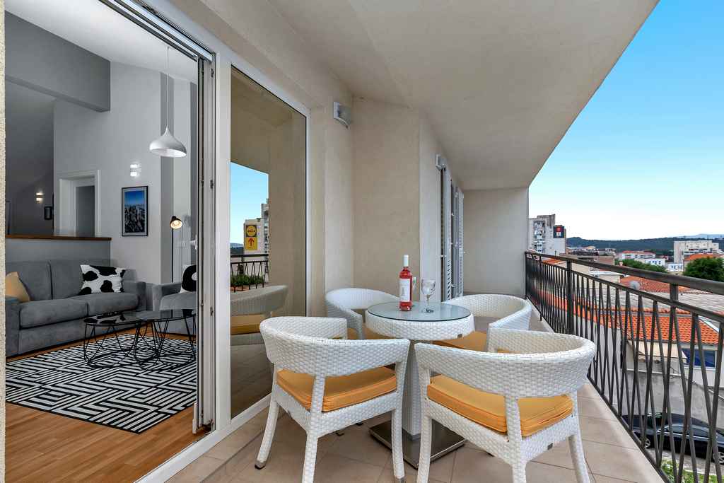 Pogled s balkona, Makarska apartmani za 4 osobe, Apartman Jony A4 / 04
