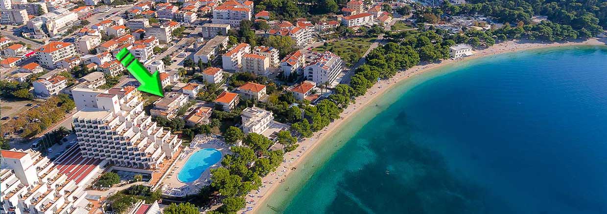 Apartman na čuvenoj plaži - Makarska apartman za 5 osoba - Jurica A4