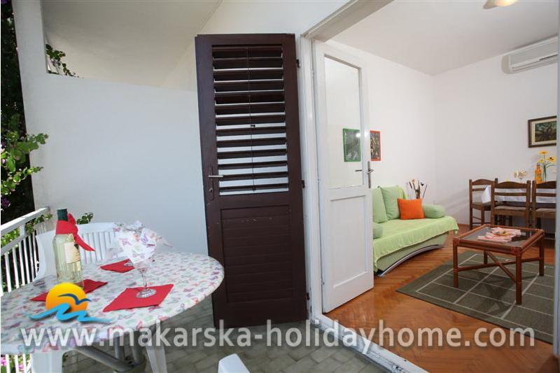 Balkon v obývacím pokoji - Apartmán Mira A1 / 09