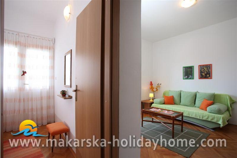 Obývací pokoj a ložnice - Apartmán Mira A1 / 14