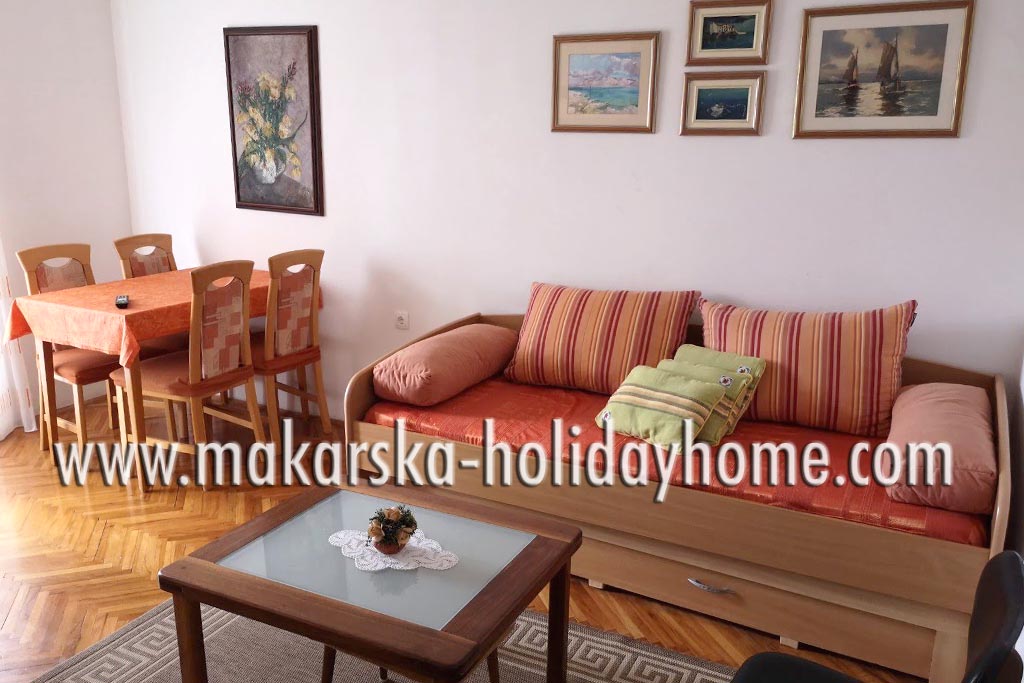Privatni smještaj Makarska, Dnevni boravak sa sofom, Apartman Mira B1 / 04