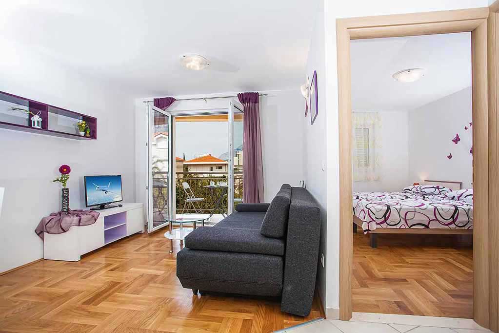 Obývací pokoj a ložnice - Apartmán Raos A6 / 12