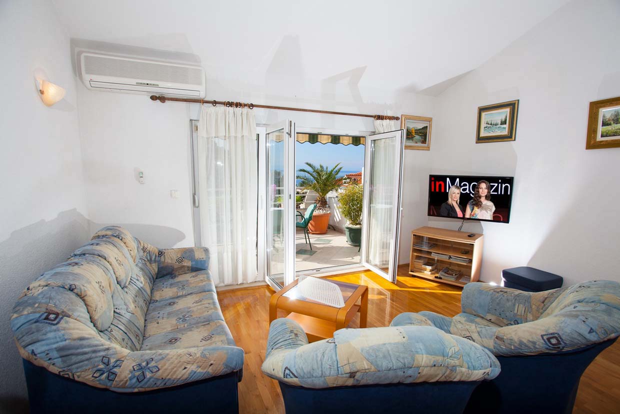 Wohnzimmer, Kroatien Makarska, Ferienwohnung Snježana A1 / 02