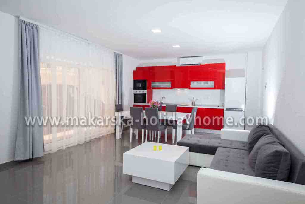 Obývací pokoj s kuchyní - Apartmán Ivka A1 / 12