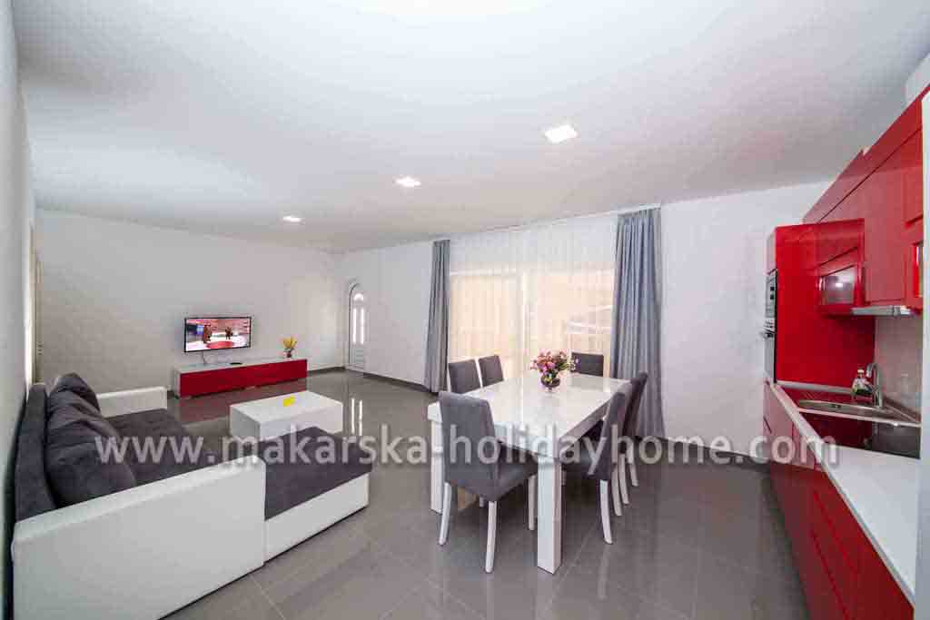 Otevřená kuchyně v obývacím pokoji - Apartmán Ivka A1 / 19