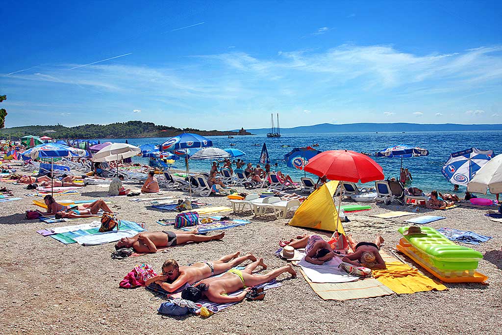 Sonnenbaden am Strand, Privatunterkunft Makarska, Ferienwohnung Bruno A5 / 17