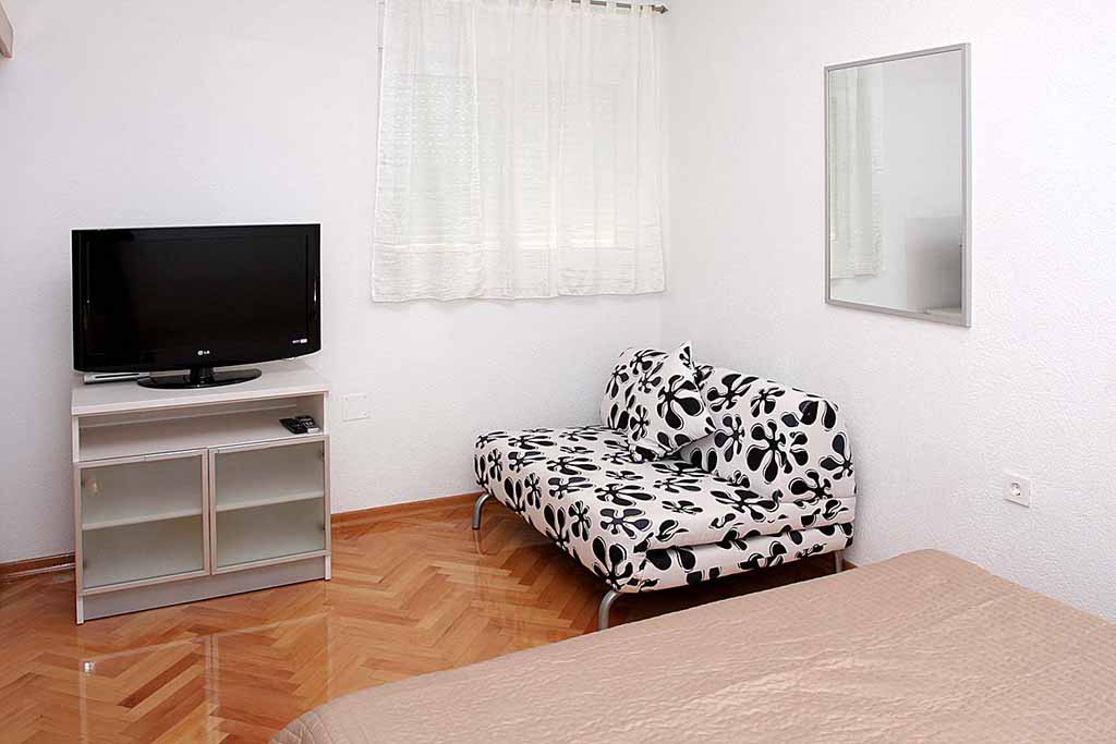 Sypialnia z rozkładaną sofą, Chorwacja kwatery prywatne, Apartament Bruno A6 / 10