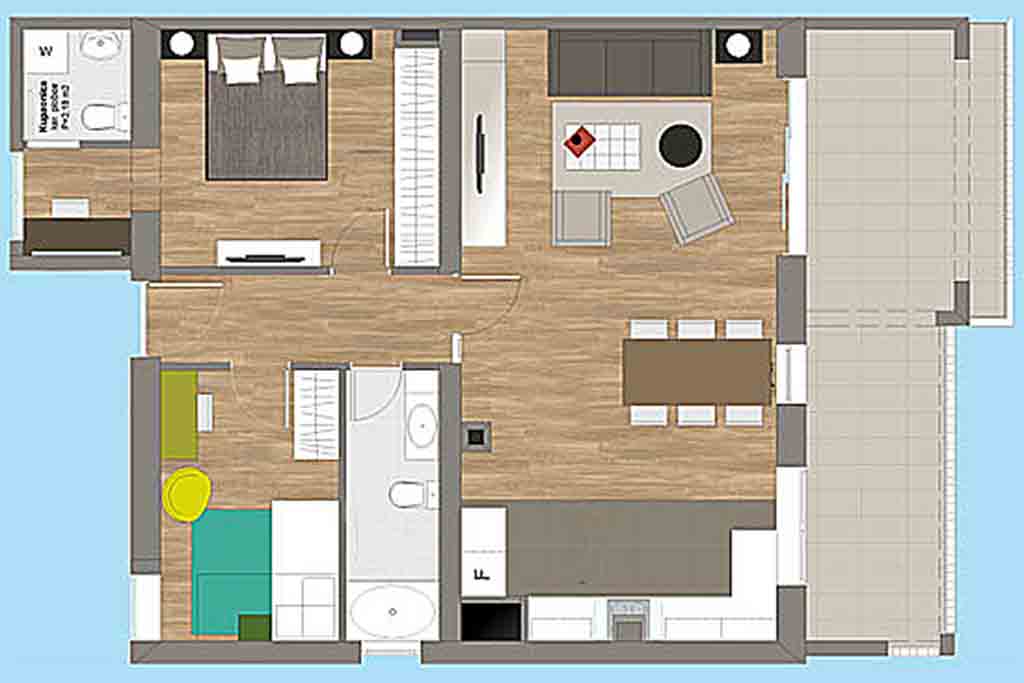 Apartment floor plan - Apartment Kesara A1 / 24