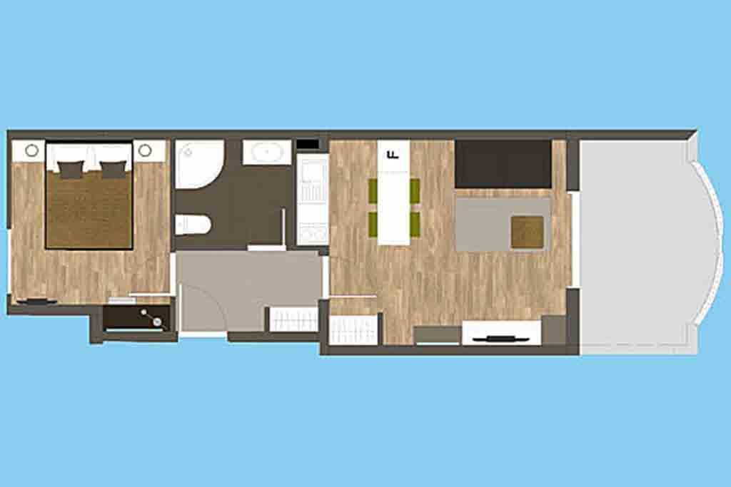 Tlocrt apartmana - Apartman Kesara A3 / 21