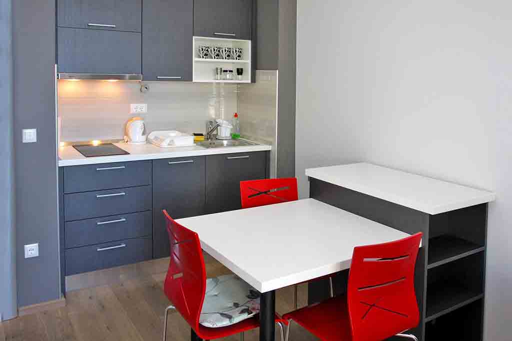 Кухня оборудована в квартире, Апартамент Кесара А4 / 11