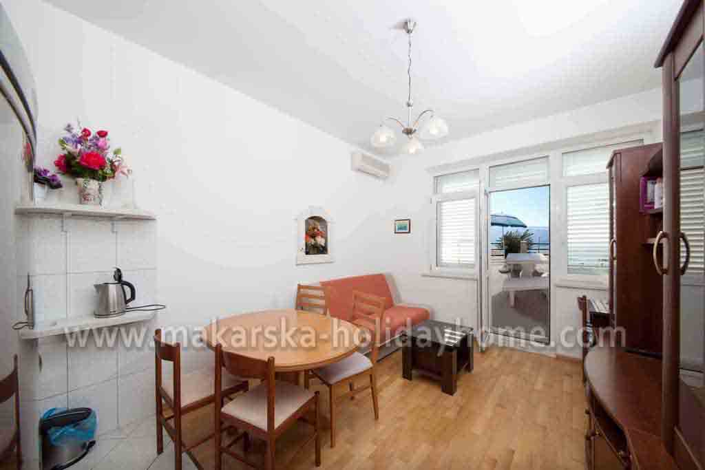 Wohnzimmer mit Balkon - Apartment Boris A3 / 06