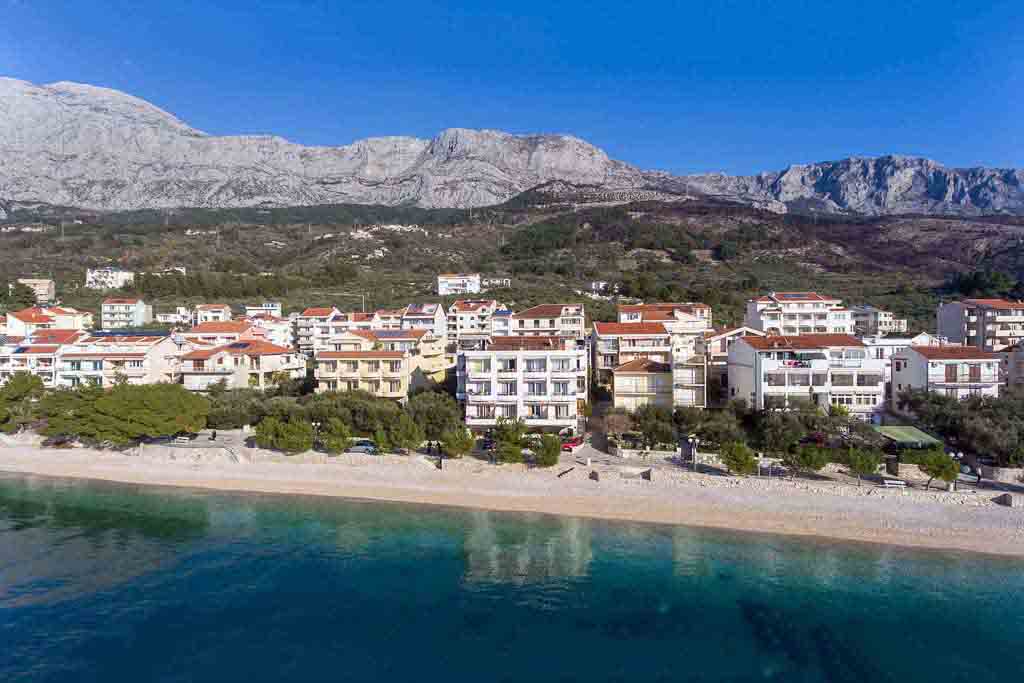 Resor till Kroatien, Tučepi, Lägenhet Lucija A1, Vy från havet 1