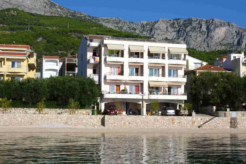 Resor till Kroatien, Tučepi, Lägenhet Lucija A1, Vy från havet 3