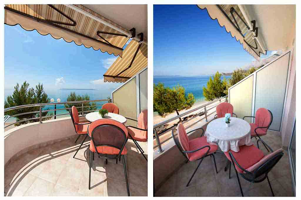 Resor till Kroatien, Tučepi, Lägenhet Lucija A1, Utsikt från balkongen 3