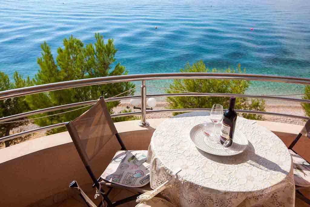 Kroatia leiligheter for familier med barn, Leilighet Lucija A2, Utsikt på balkongen 4