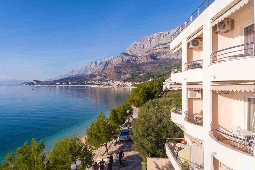 Semesterhus Kroatien, Tučepi, Lägenhet Lucija A4,  Vy från havet 3