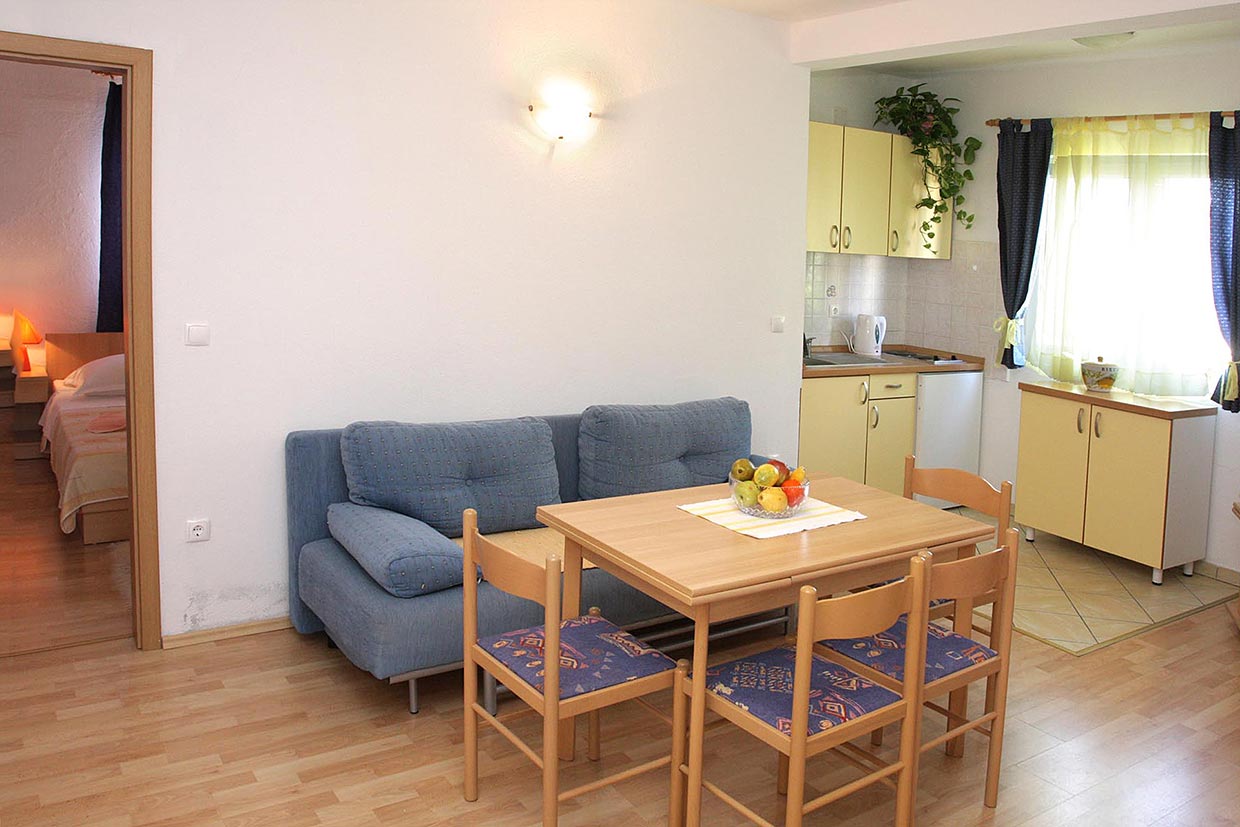 Kuchnia z salonem dla gości, Chorwacja noclegi, Apartament Ivo A4 / 05