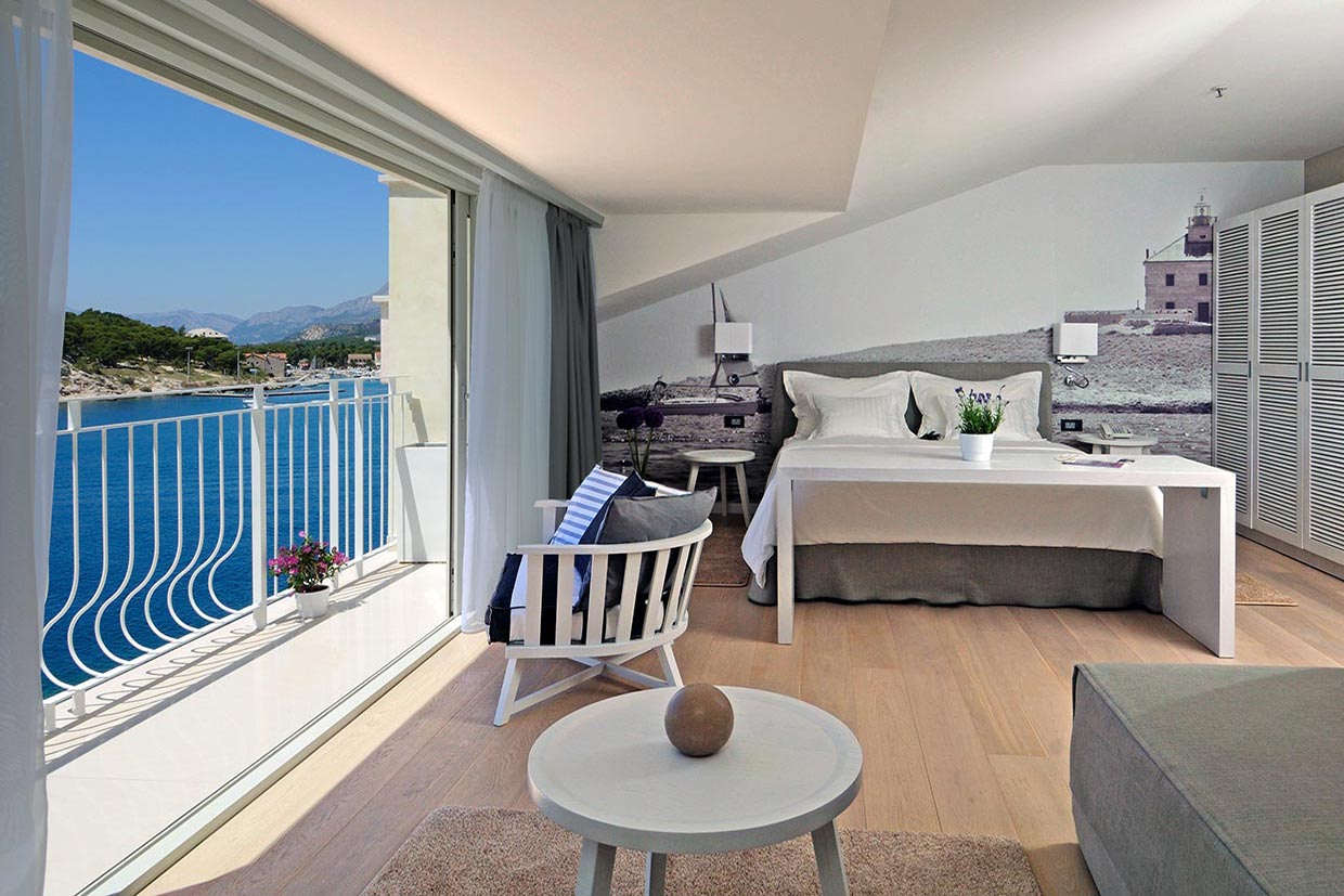Hotel Osejava Makarska, soba s balkonom i pogledom na more