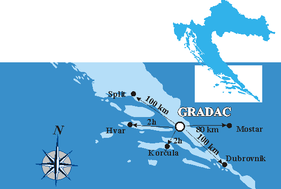 karta hrvatske gradac HOTEL SAUDADE GRADAC Makarska Rivijera karta hrvatske gradac