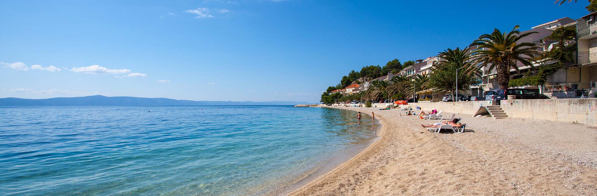 Lägenheter i Kroatien nära stranden, Podgora