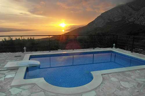 Croatia holiday villa with pol for 6 persons - Baška Voda Villa Marijo