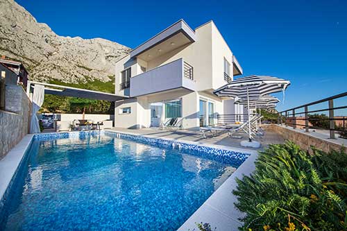 Makarska Chorvátsko dovolenkový dom s bazénom - Vila Great Hill 1
