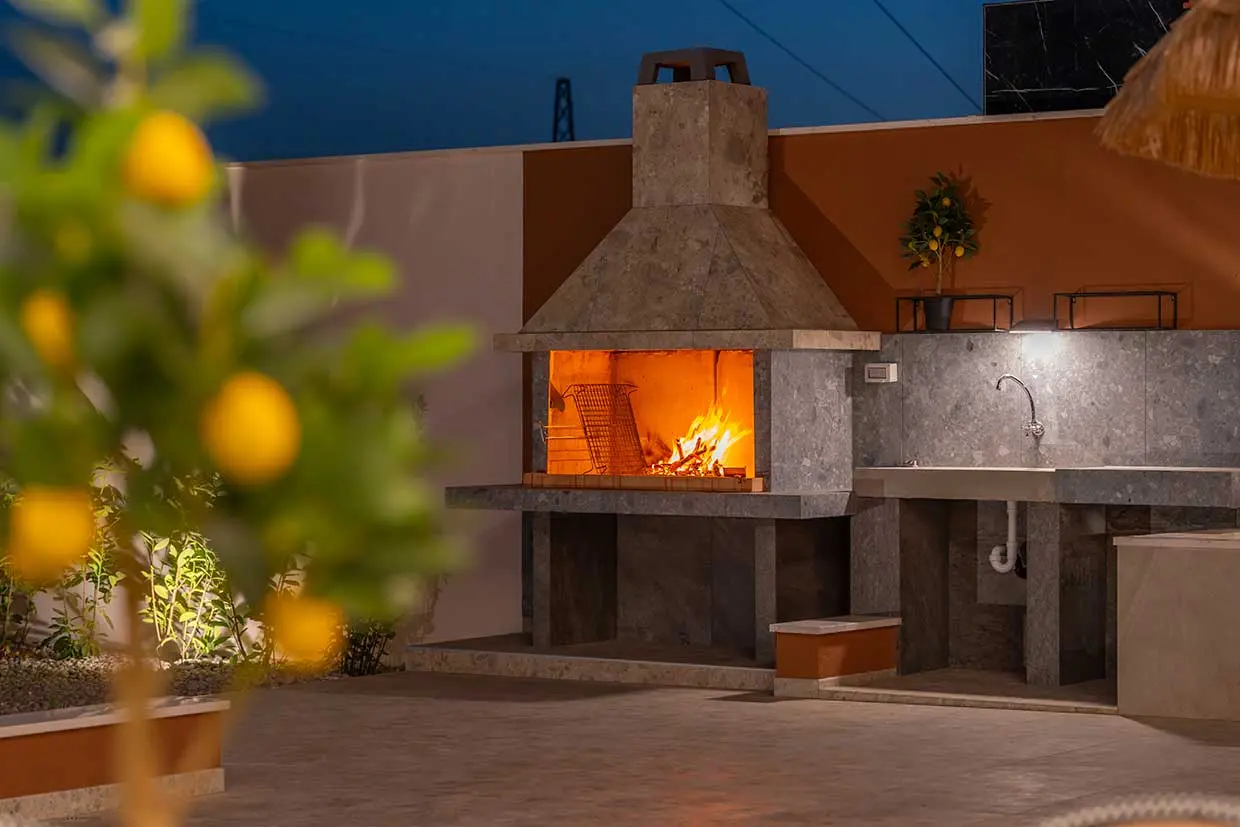 Außenkamin für Grill