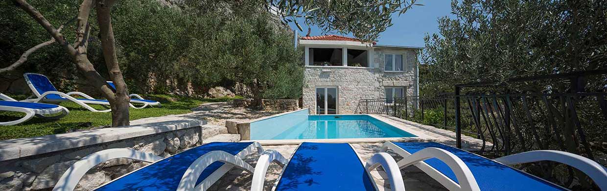 Leie Feriehus i Kroatia - Makarska hus med basseng - Villa Mlinice